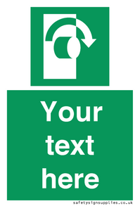 Custom Turn Clockwise Sign